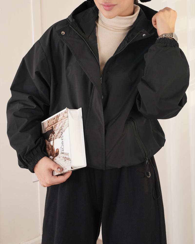 بامبر بارانی ساده آستردار کد 26201