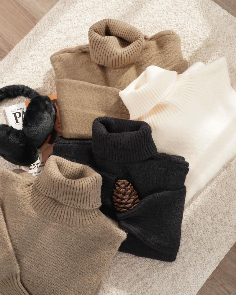 بافت یقه اسکی ساده کد 26189