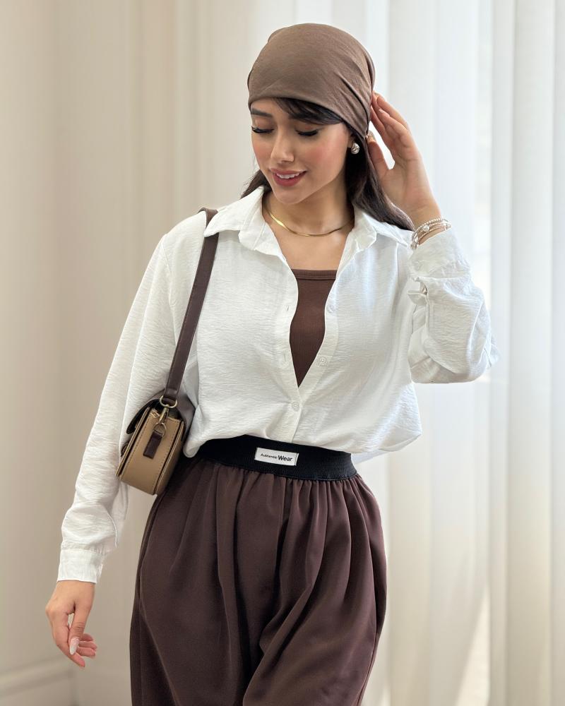 شومیز سفید پناه کد 29658