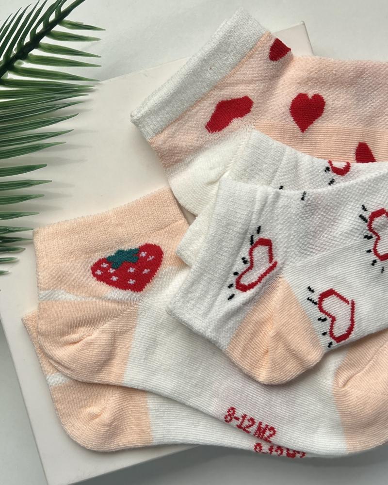 جوراب توت فرنگی ( 8 تا 12 سال ) کد 25065