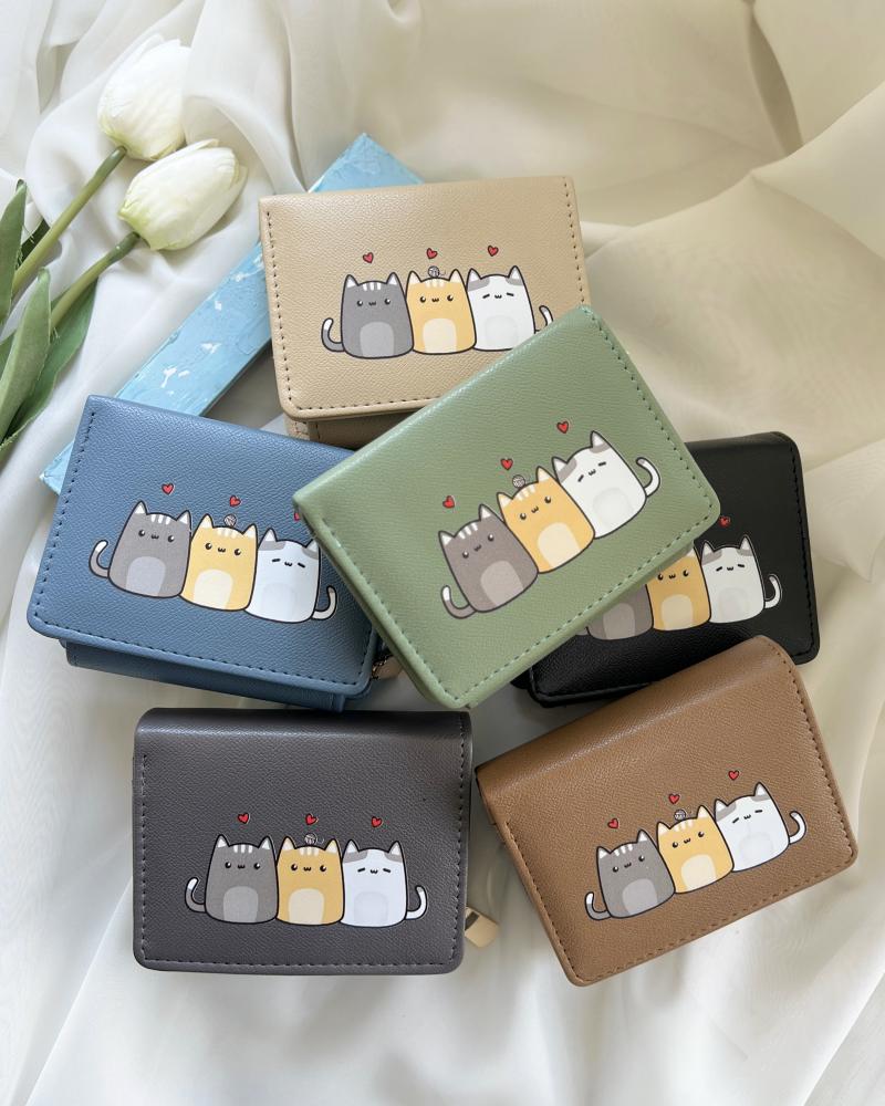 کیف پول رنگی Cats کد 29033