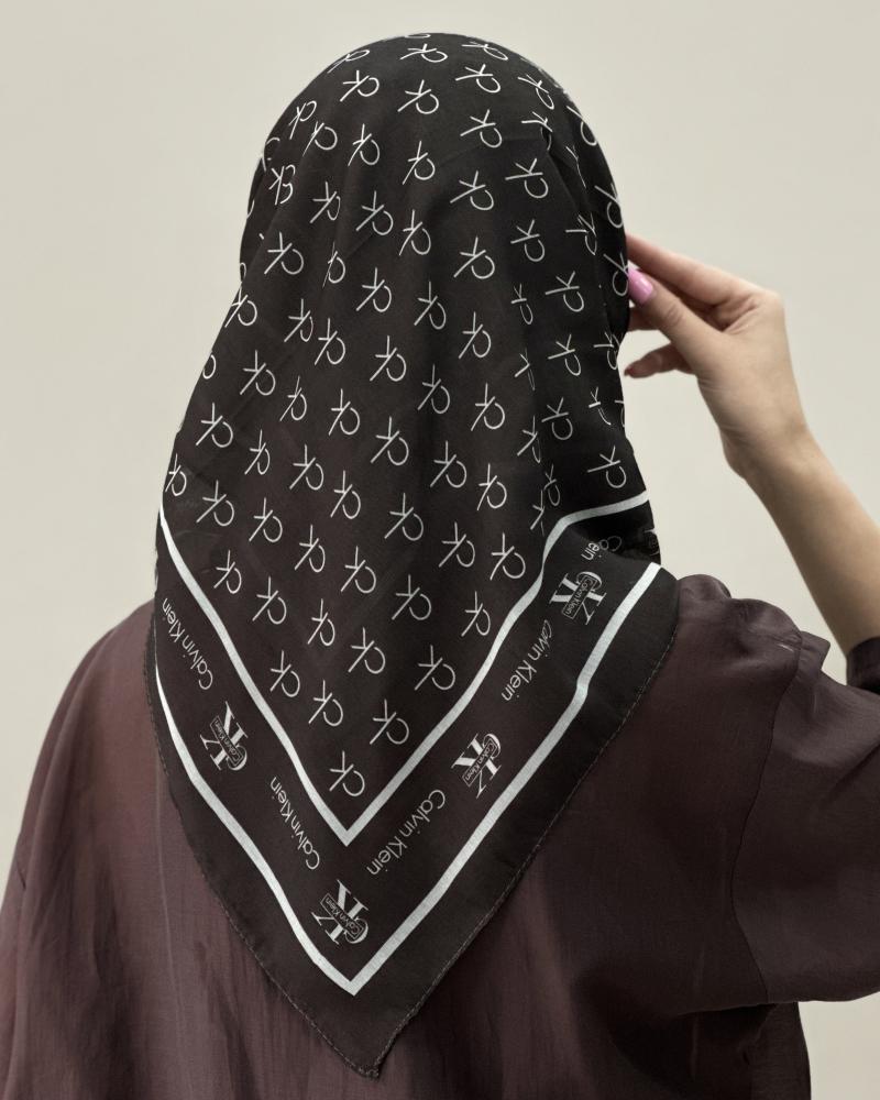 مینی اسکارف میکس قهوه ای کد 30014