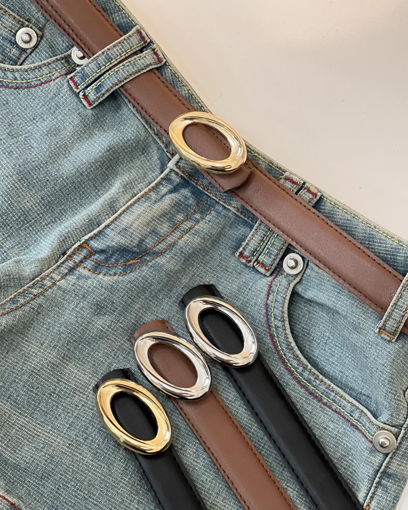 کمربند چرمی ساده کد 27010