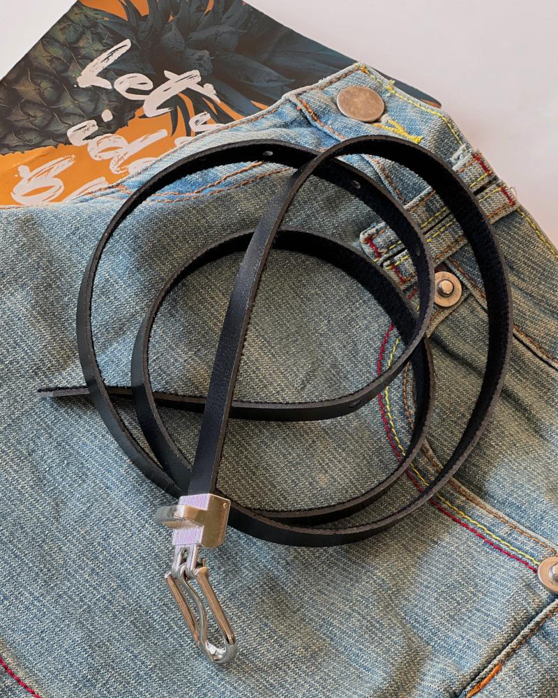 کمربند زنانه مشکی کد 27039