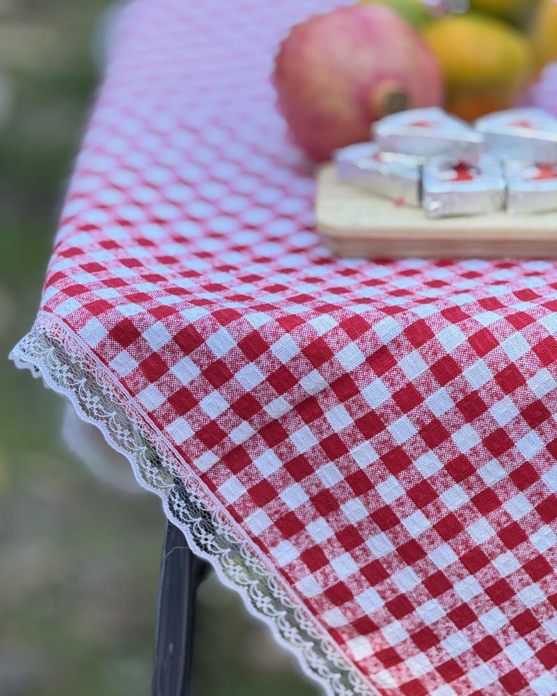 سفره رومیزی چهارخونه کد 25826