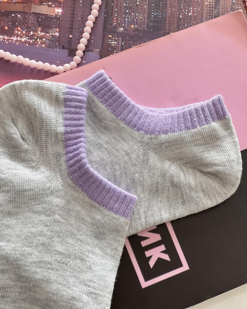 جوراب گلدوزی طوسی کد 27263