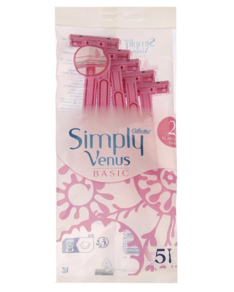 ژیلت دو لبه صابون دار ونوس بیسیک ( 5 عددی ) کد 27391