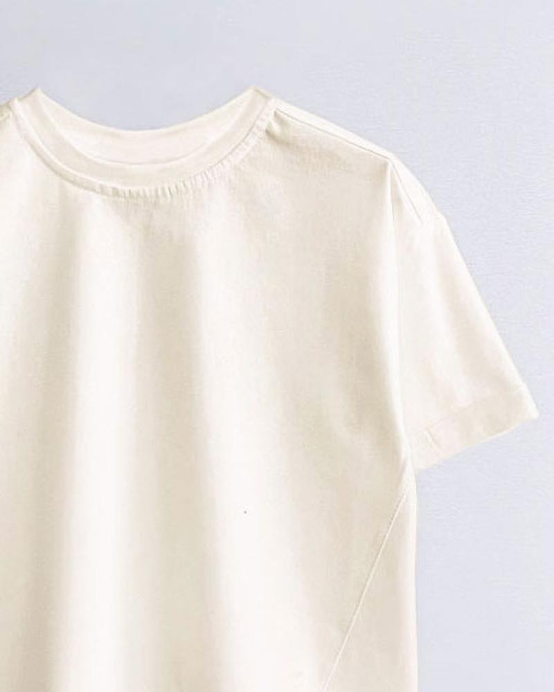 تیشرت بیسک شیری (3 تا 7 سال) کد 27551