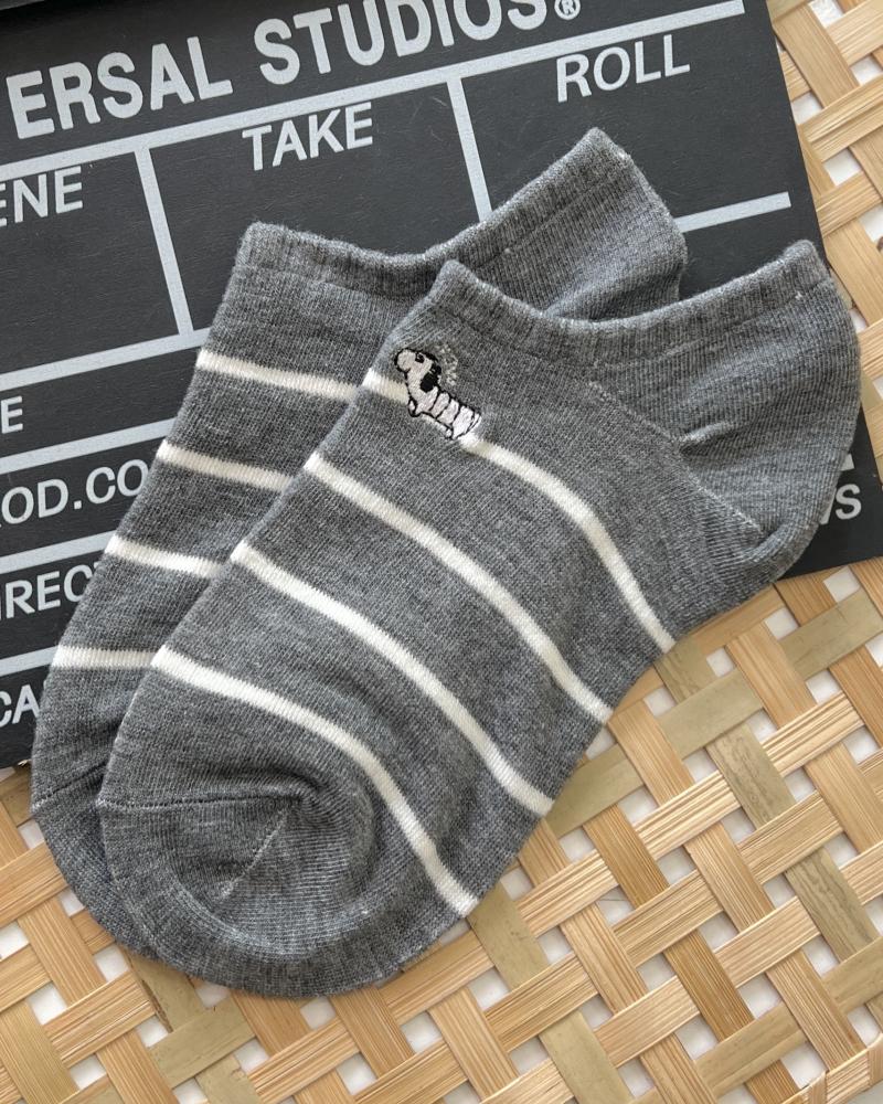 جوراب راه راه طوسی کد 27473