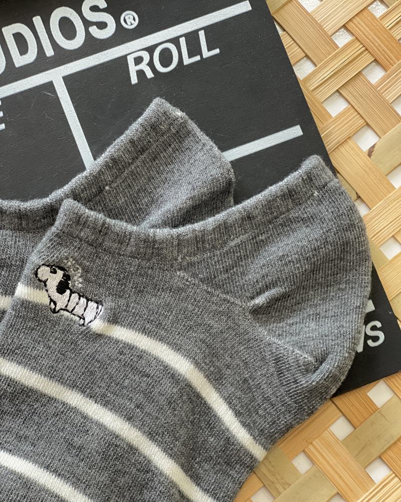 جوراب راه راه طوسی کد 27473