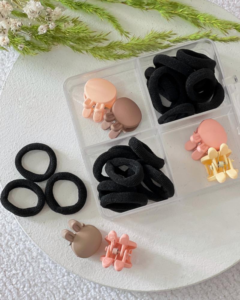 پک کش مو و گیره مشکی کد 26038