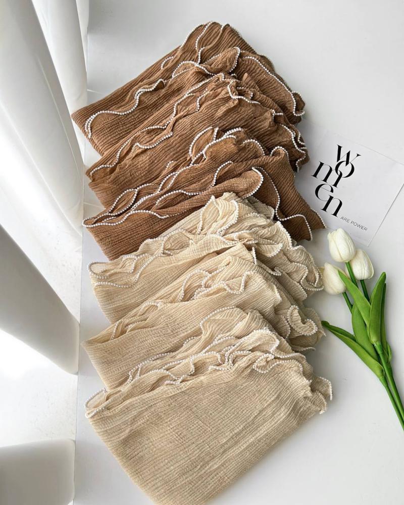 شال برشکا دور مرواریدی کد 27755