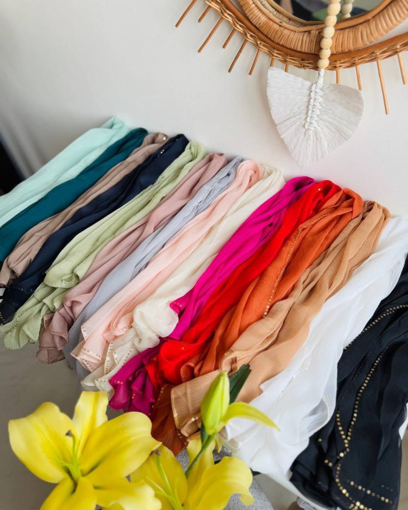 شال کریشه حاشیه پولک کد 27760