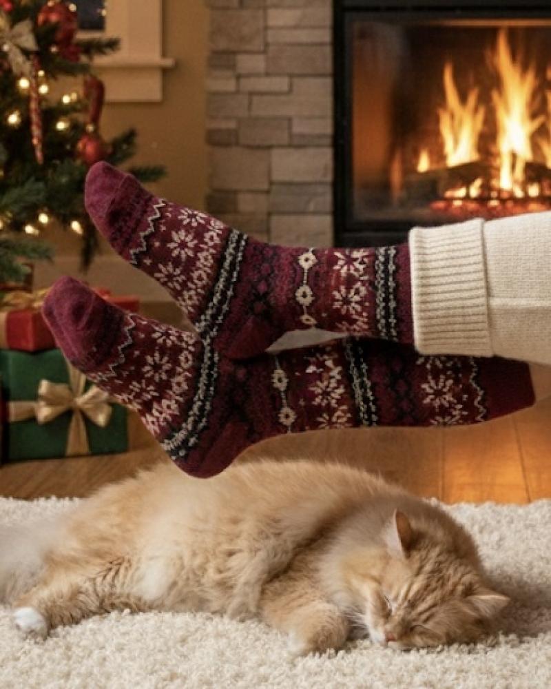 جوراب ساق بلند طرحدار کد 26263