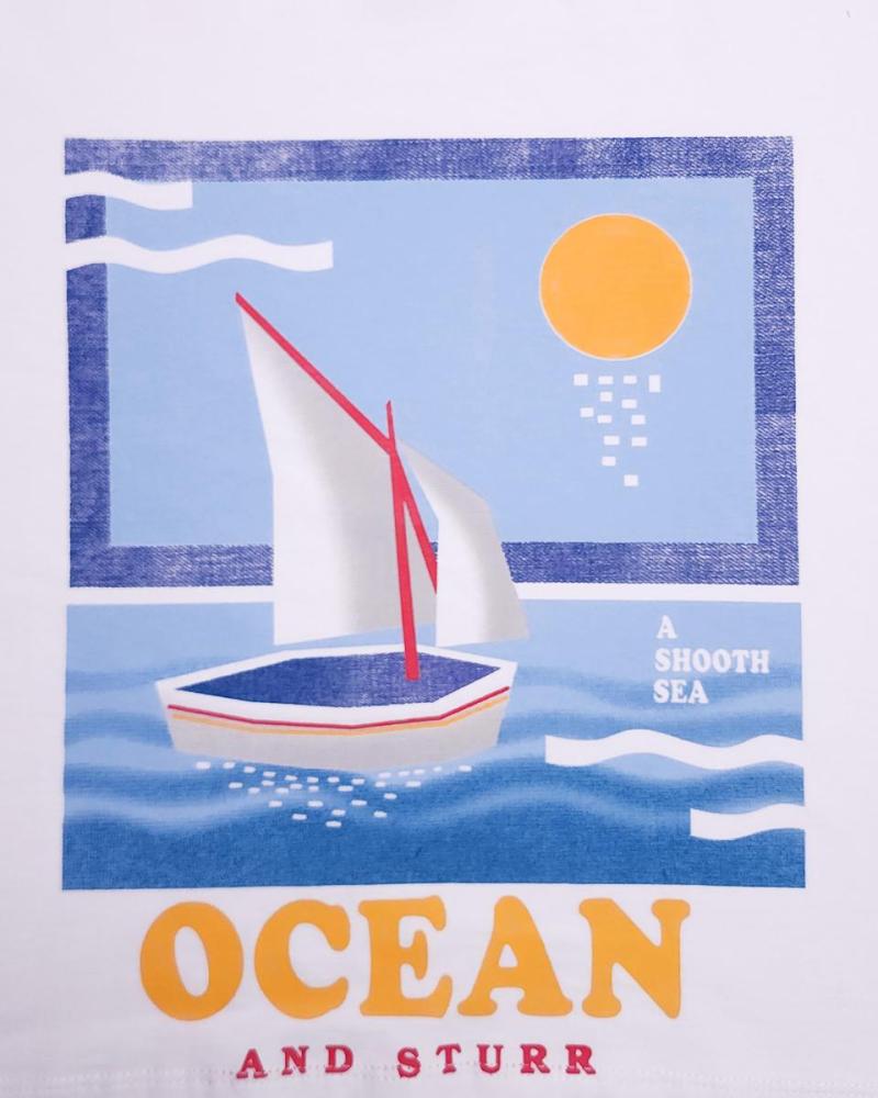 تیشرت سفید ocean ( ۷ تا ۱۰ سال ) کد 28260