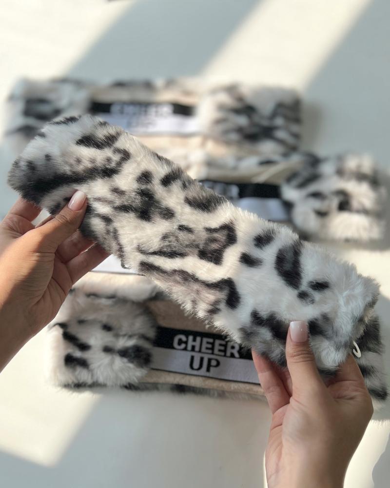 هدبند مخمل پلنگی کد 26333