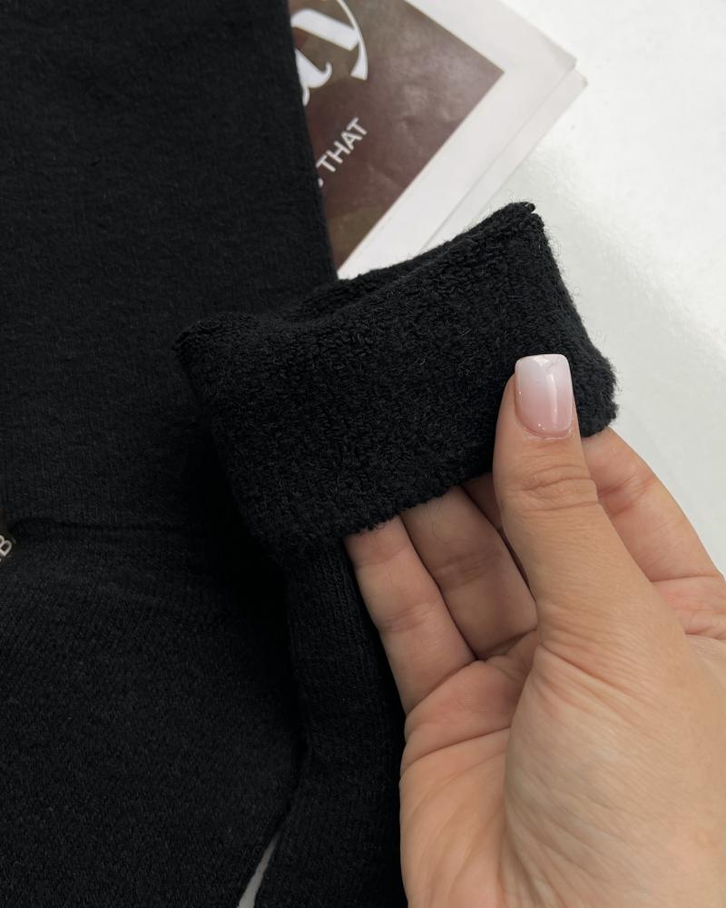 جوراب موهر ساده مشکی کد 26436