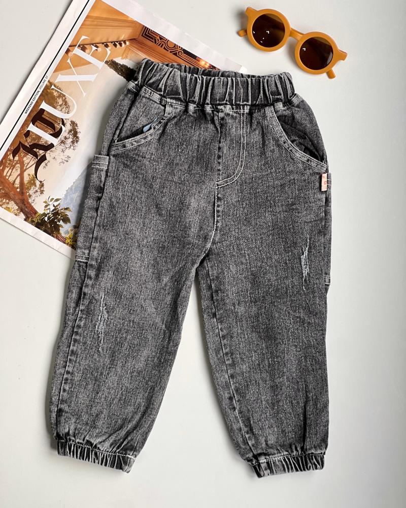 شلوار جین ذغالی (کودک ) کد 26478