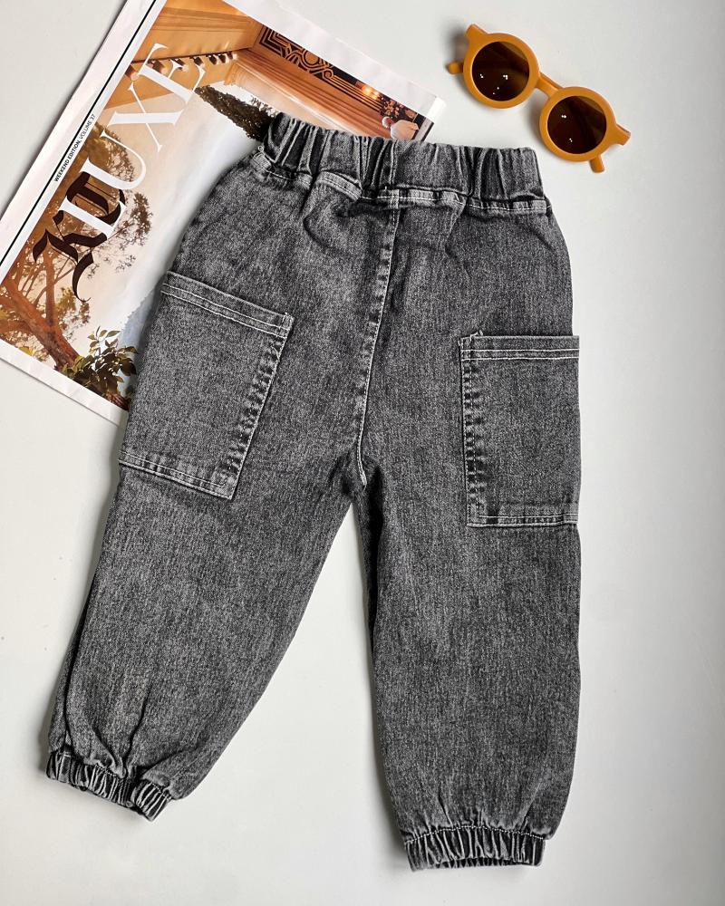 شلوار جین ذغالی (کودک ) کد 26478