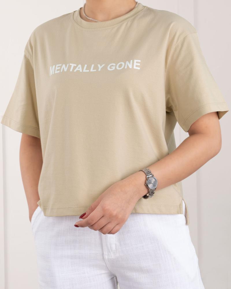 تیشرت کراپ Mentally کد 23557
