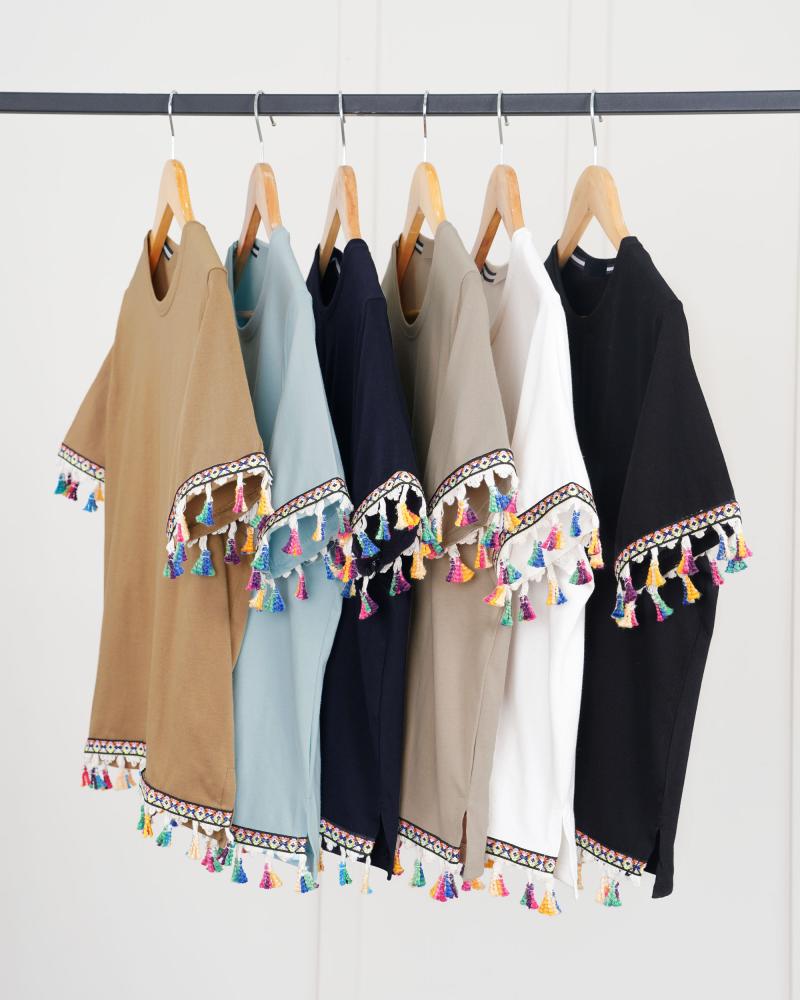 تیشرت منگوله دار دیارا کد 23370