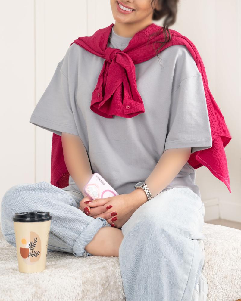 تیشرت بیسیک رنگی شاینا کد 23676
