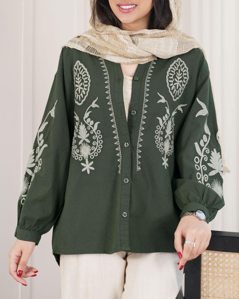شومیز لینن لوفیان کد 24523