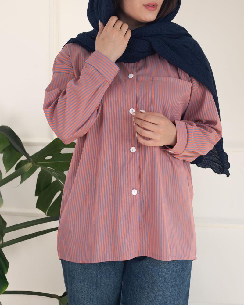 شومیز راه راه تیارا کد 22184