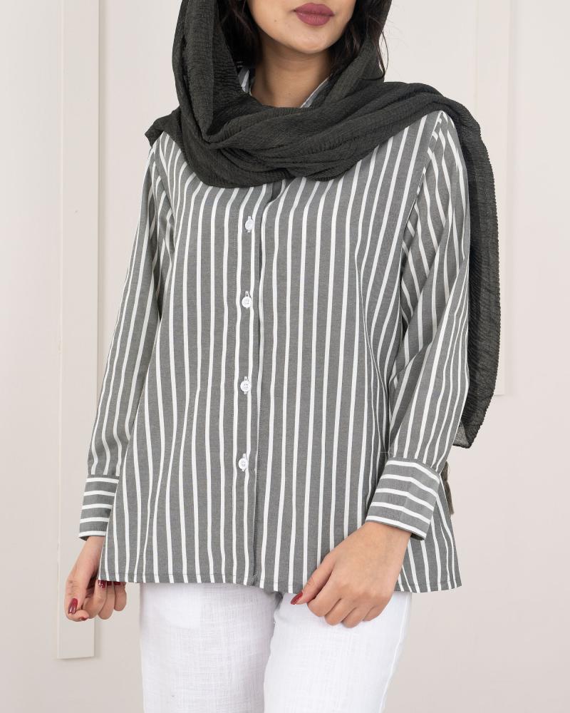 شومیز راه راه ماهتینا کد 23639