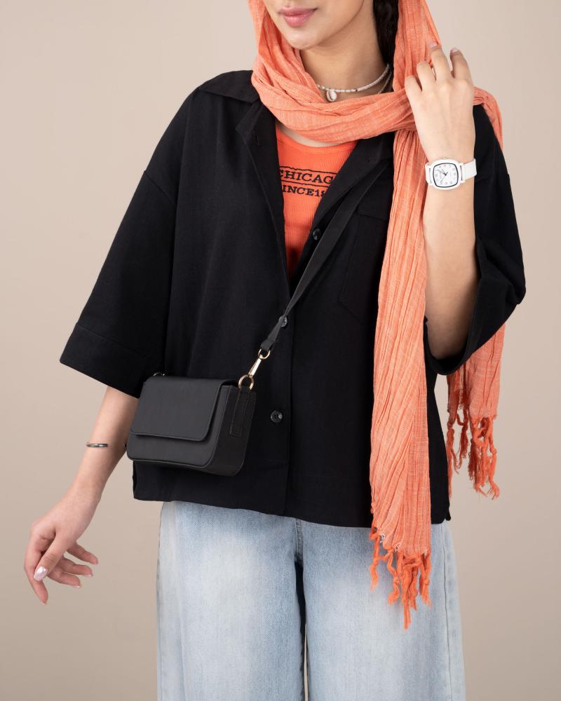 شومیز تک جیب مشکی جولیا کد 24063
