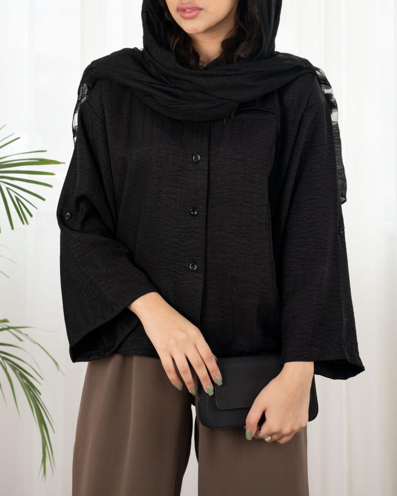 شومیز مشکی پرستو کد 23872
