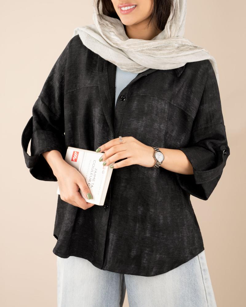 شومیز مشکی لیدی کد 23967