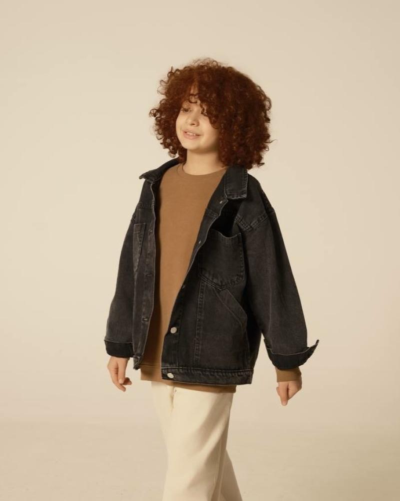 کت جین اسپرت ذغالی ( 5 تا 8 سال ) کد 27554