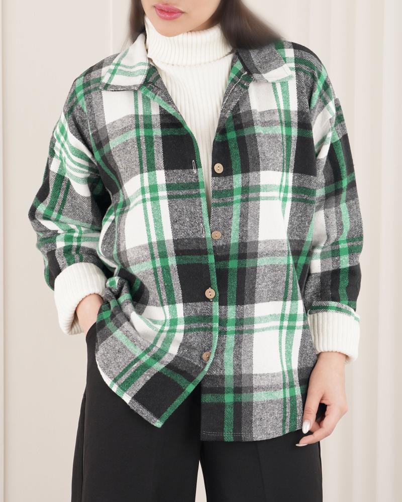 شکت چهارخونه سبز کد 27024