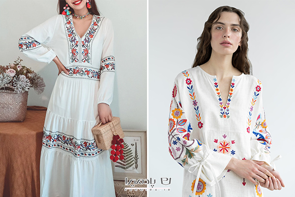 لباس سوزن دوزی زنانه