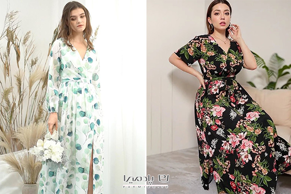 پیراهن زنانه گل‌دار سبک ماکسی