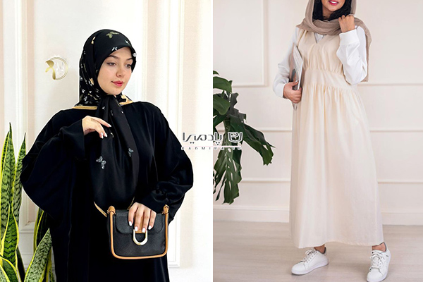 ست پیراهن زنانه و کراپ کت و روسری