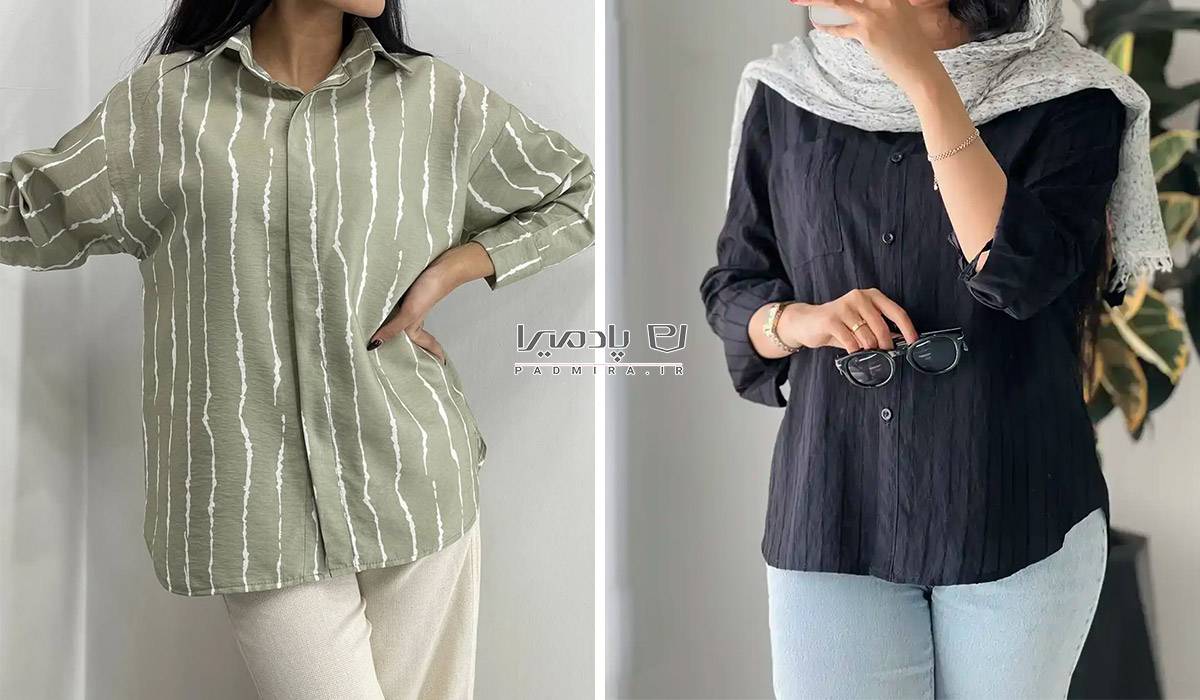 شومیز زنانه با پارچه پری