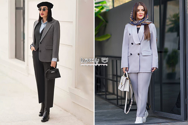 استایل مانتو کتی با شلوار راسته