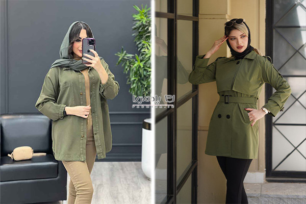 لباس رنگ زیتونی