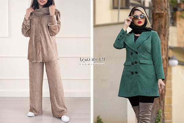 لباس مخمل کبریتی پاییزی