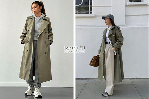 استایل با ترنچ کت بلند