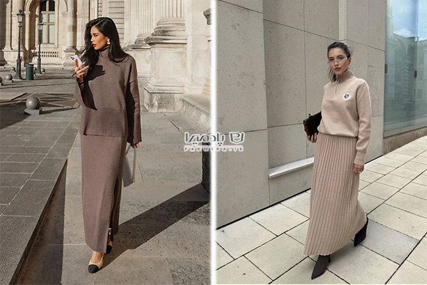 دامن و بلوز بافت