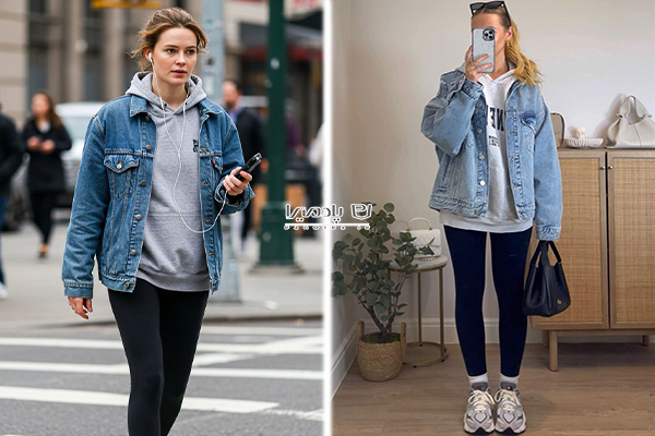 استایل کت جین یا مانتو جین با هودی