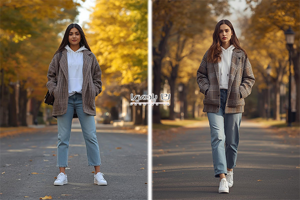 هودی سفید با شکت دخترانه و کتونی اسپرت