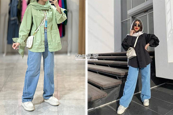 مانتو شیک اسپرت با شلوار نیم بگ دخترانه