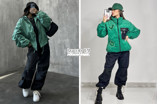 بامبرجکت با شلوار کارگو