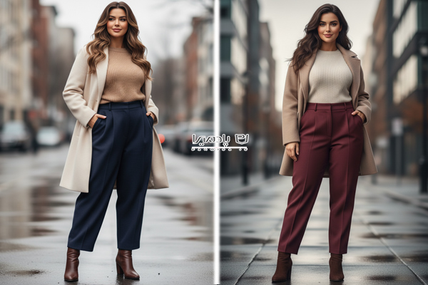 بهترین مدل شلوار زمستانی افراد قد کوتاه و با اضافه وزن