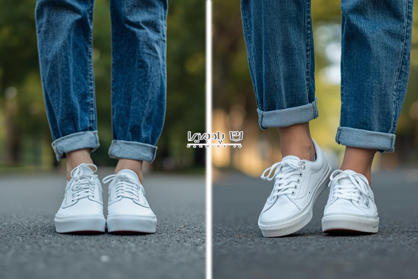 مام استایل با کفش ونس سفید