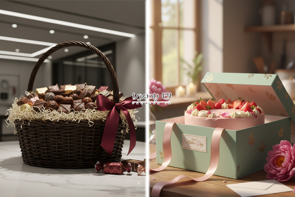 کیک یا سبد شکلات